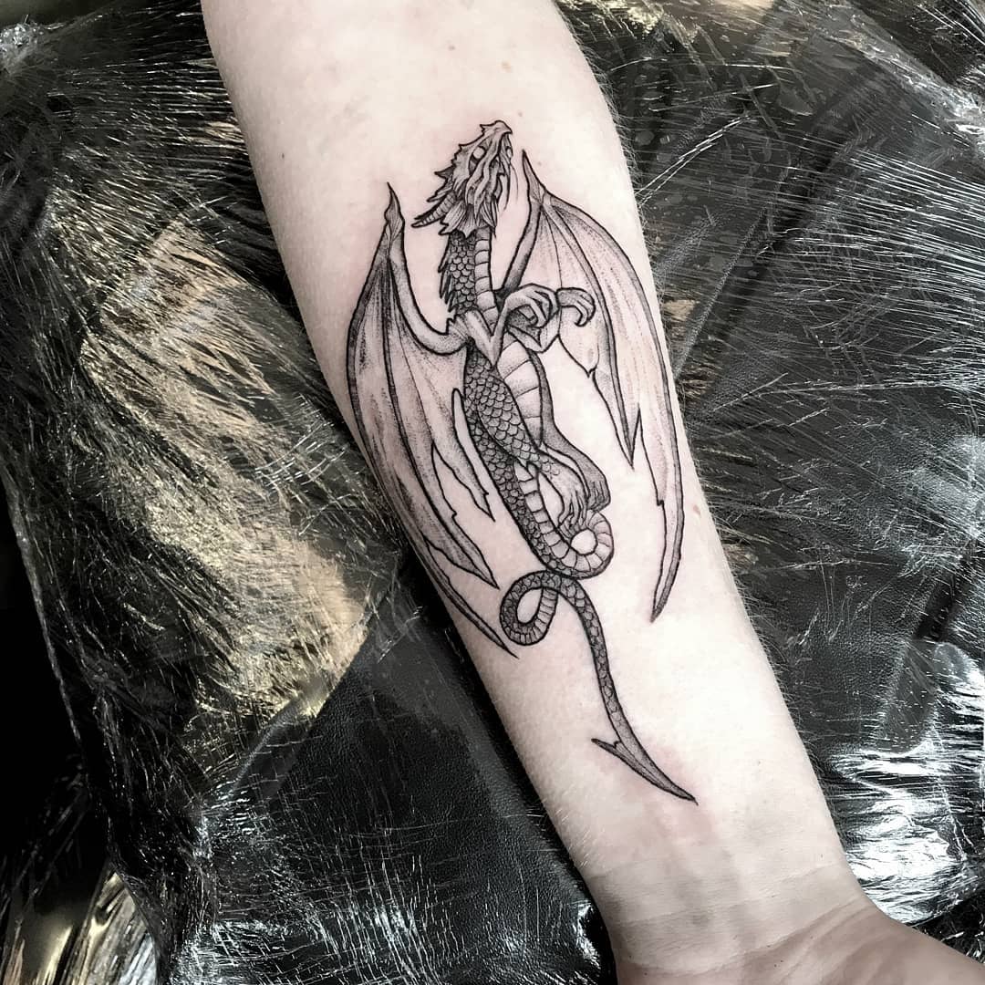 You can’t have a mythological tattoo with a dragon.