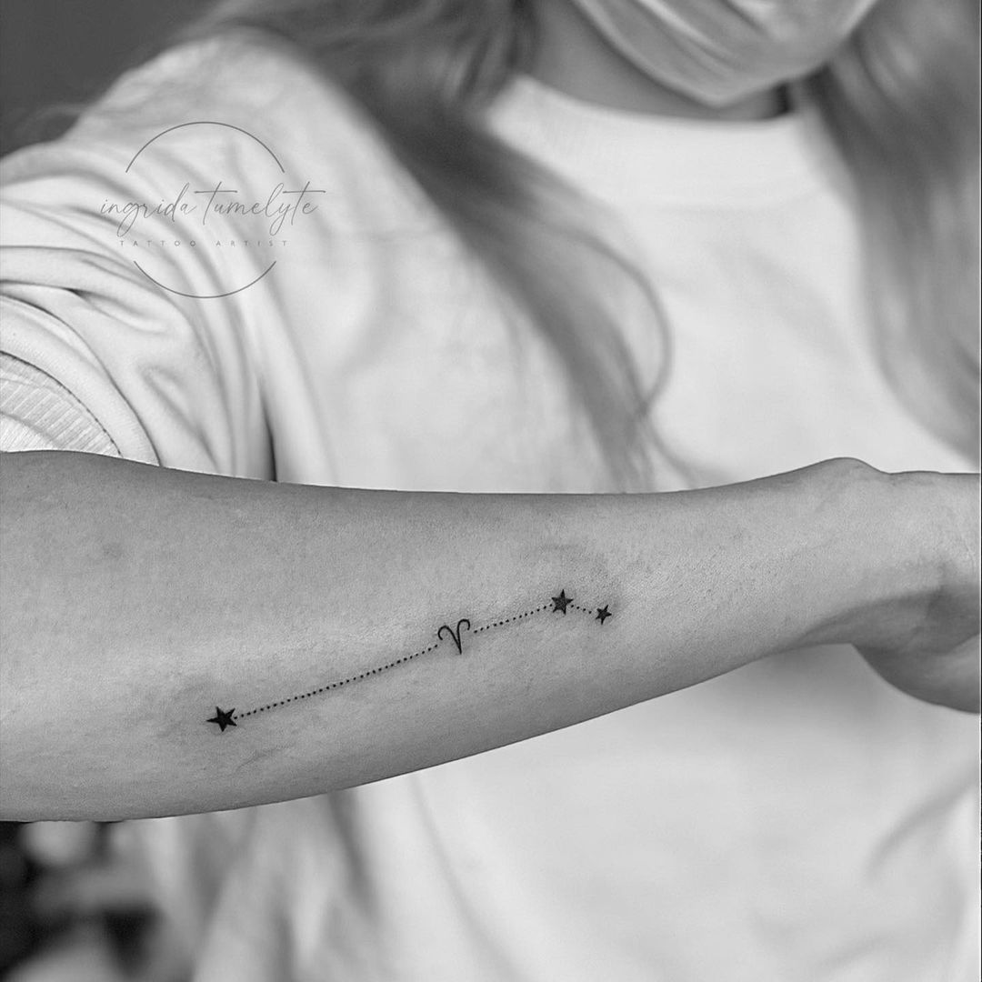 Aries Astrological Sign Star Constellation  Tattooed Now 