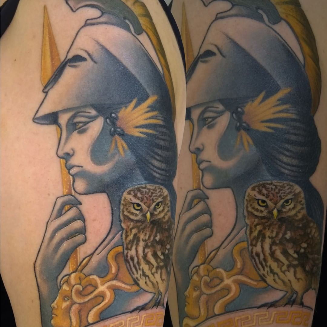 Athena is an amazing tattoo to invest in.