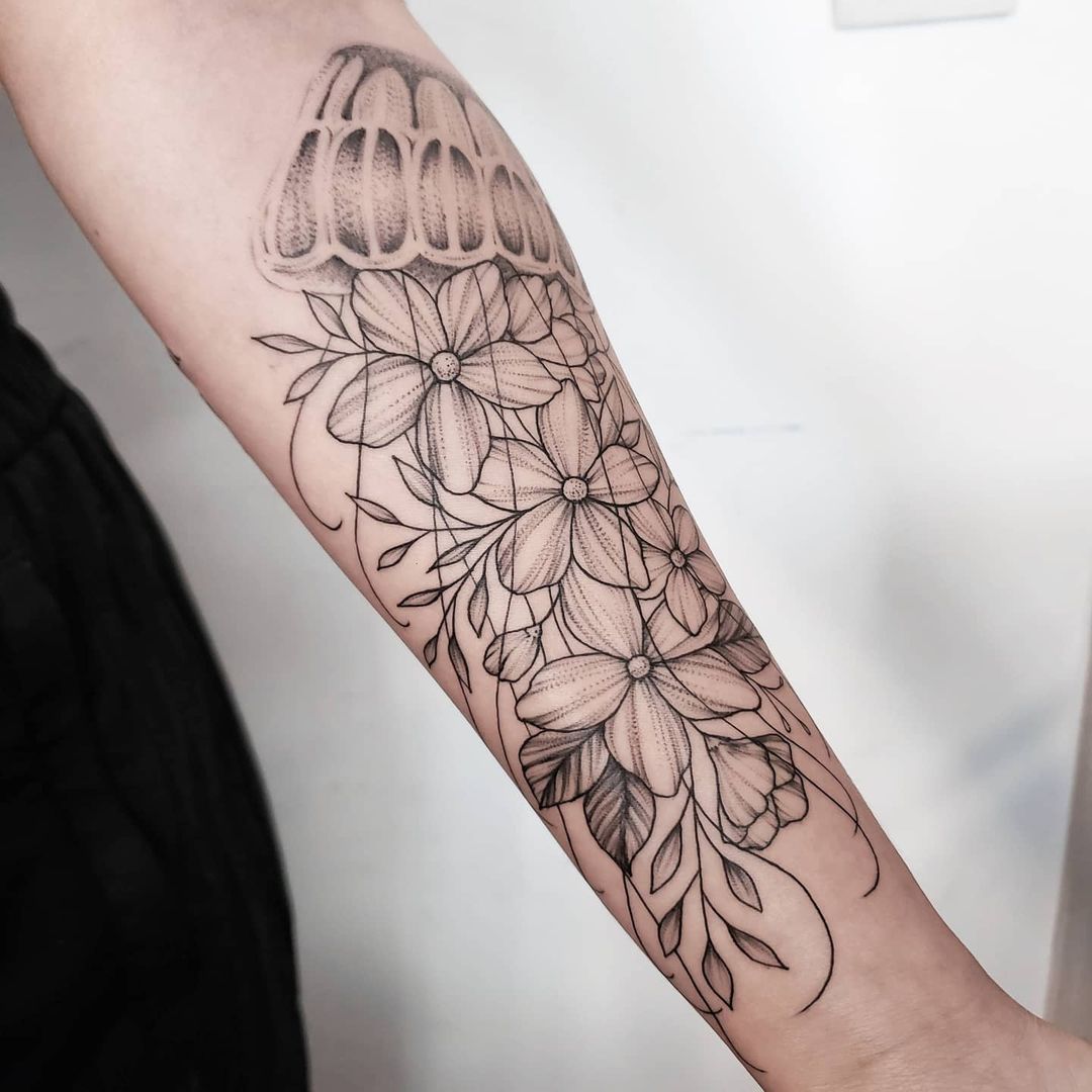 Flower Sleeve tattoo  Lotus Flower Temporary Sleeve Tattoos  neartattoos