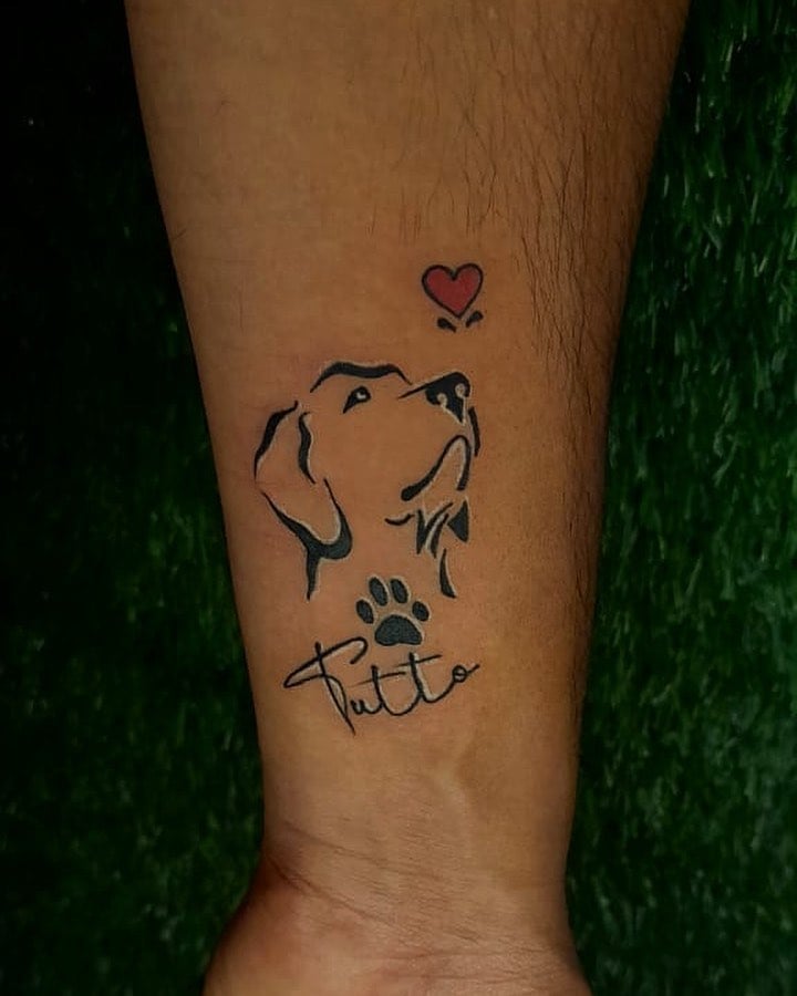 Labrador dog with crested bones Black Badge Emblem for Tattoo Stock Vector  Image  Art  Alamy
