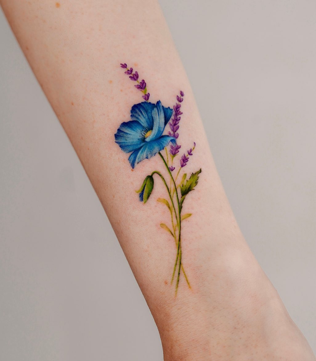 Detailed Flower Tattoos