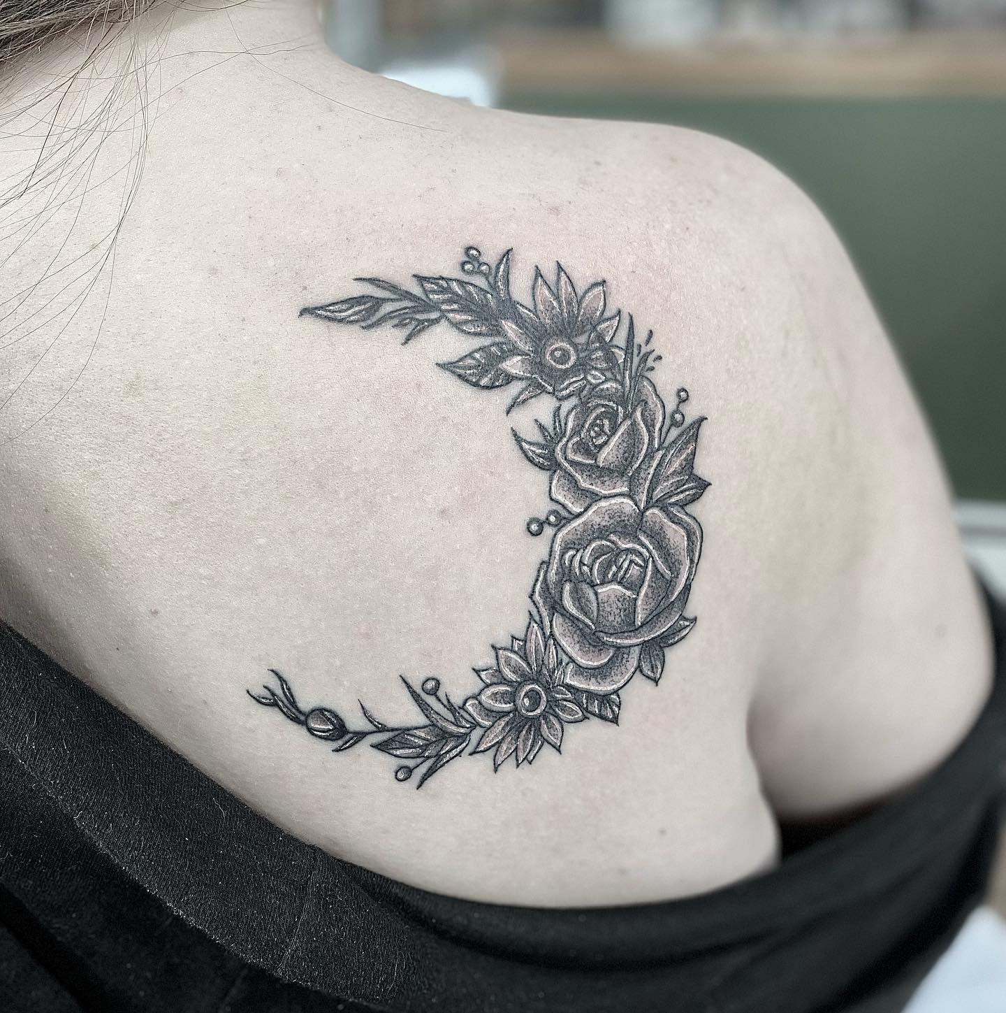 10 Best Moon with Flowers Tattoo IdeasCollected By Daily Hind News  Daily  Hind News