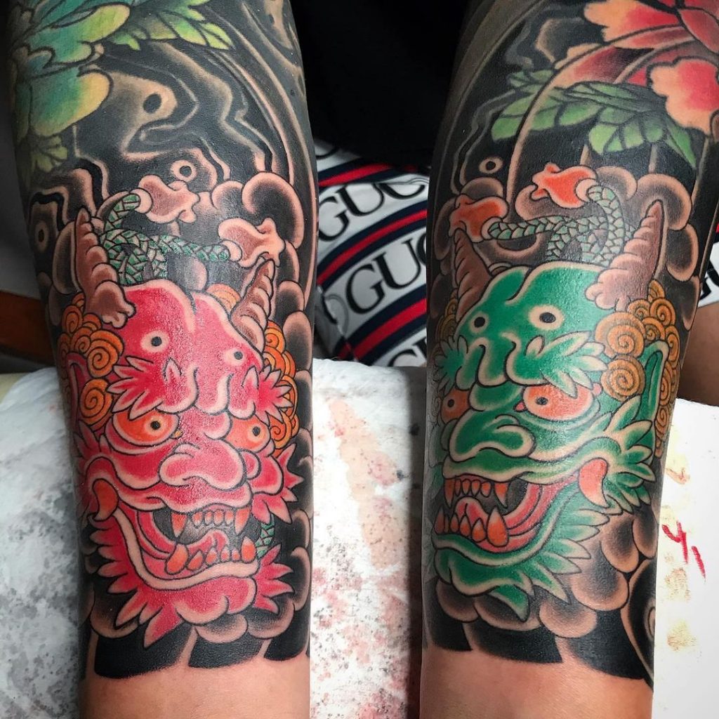 30+ Oni Mask Tattoo Ideas & Trending Drawings - 100 Tattoos Perfect Japanese Tattoos