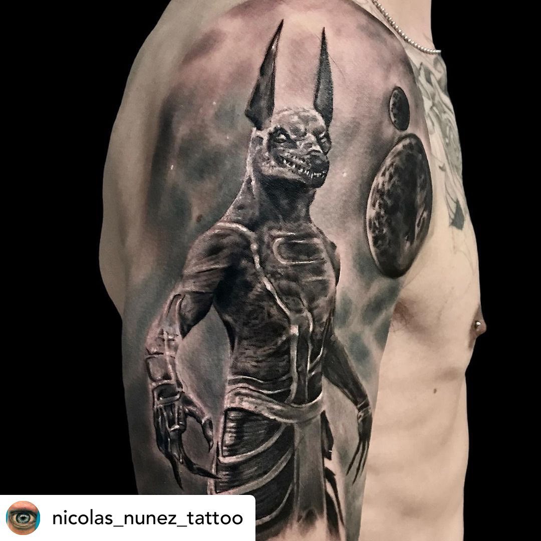 Let your Anubis tattoo show the God it is.