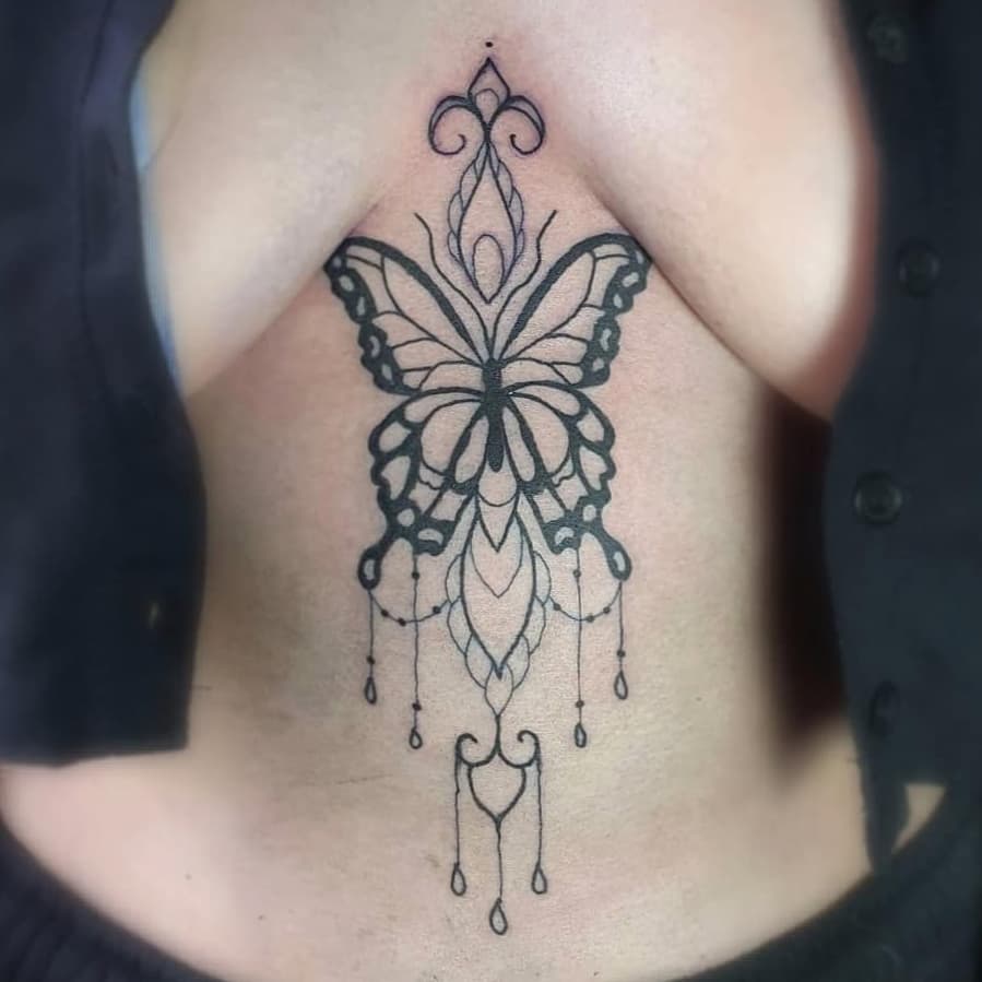 3D Temporary Tattoo Waterproof Sticker For Lower Back And Breast Colorful  Lace Hanging Popular Sexy Designs Size  24x14cm  Amazonin Beauty