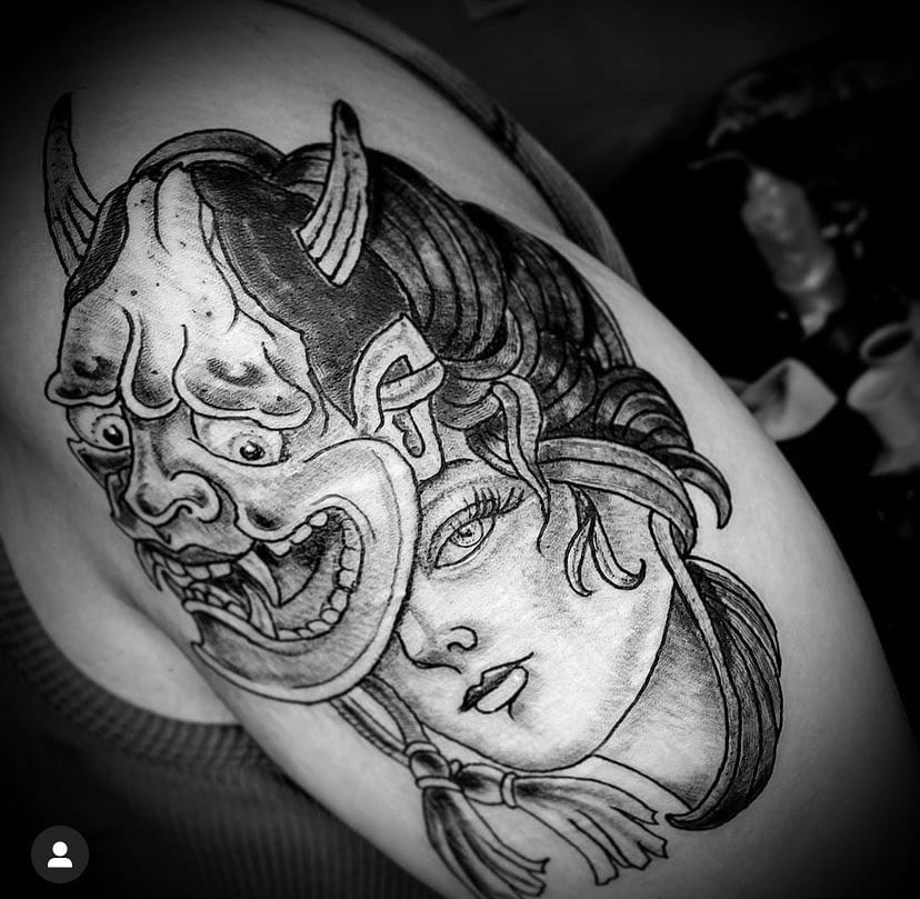 60+ Oni Mask Tattoo Ideas & Trending Drawings - 100 Tattoos