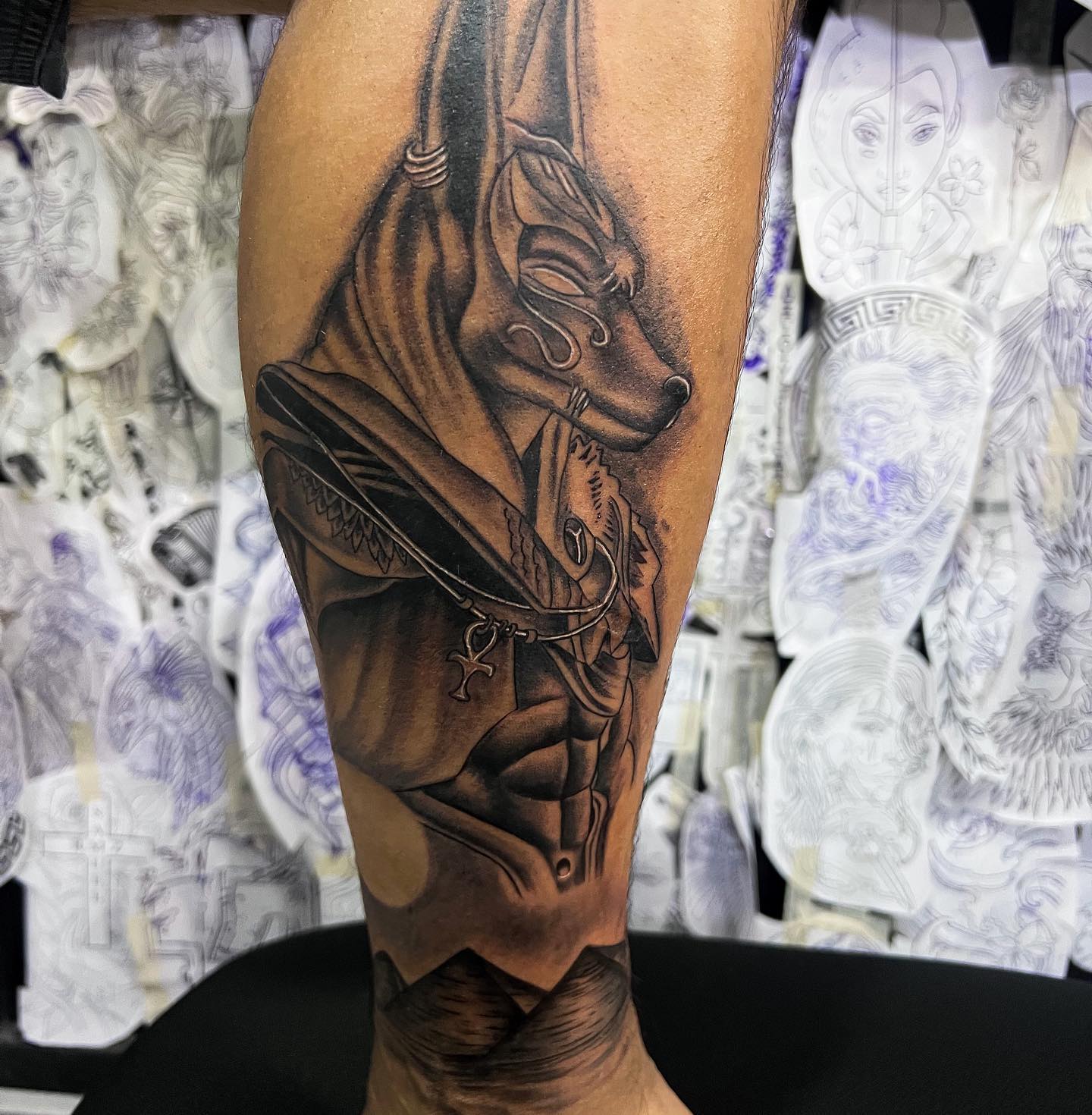 Lineworks and black ink, these are the things that an artist need to create this tattoo.