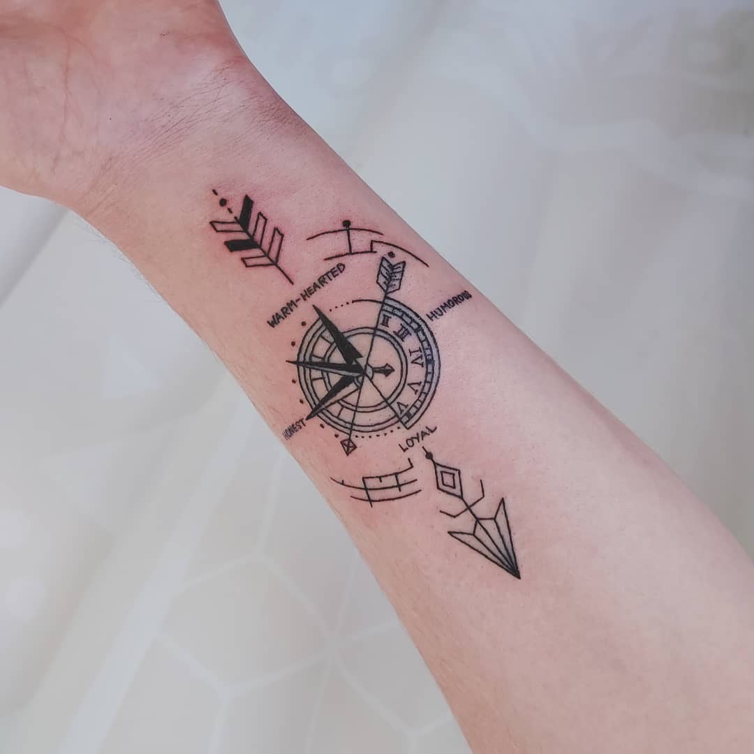 40+ Compass Tattoo Ideas and Design Inspirations for 2022 - 100 Tattoos