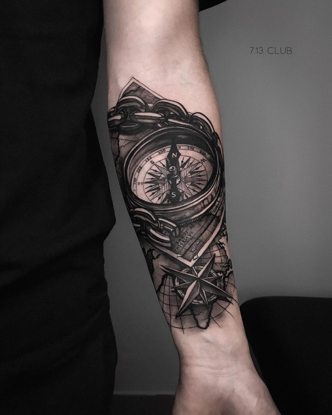 100 Awesome Compass Tattoo Designs  Art and Design