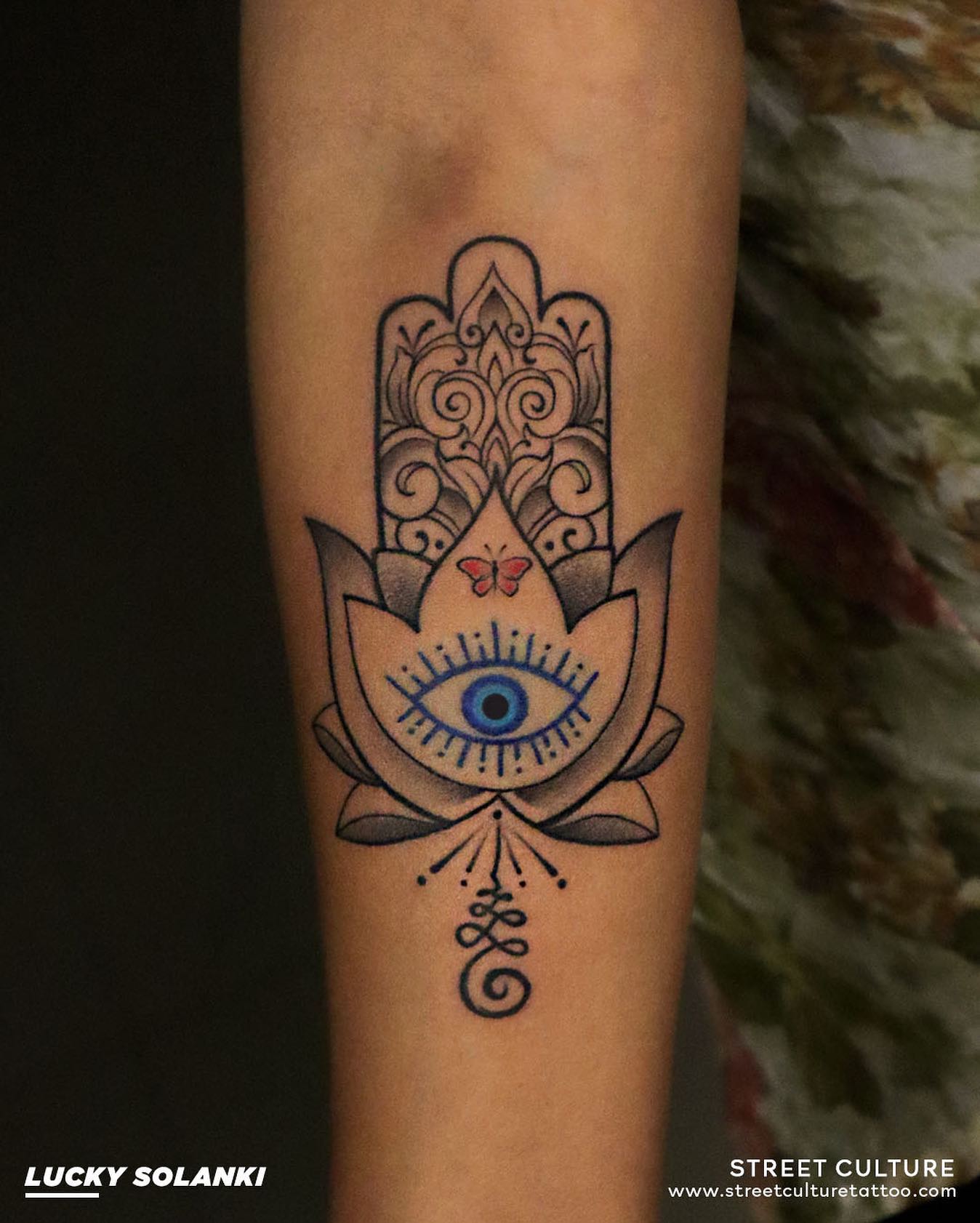 Top 94+ about hamsa tattoo with lotus flower unmissable - in.daotaonec
