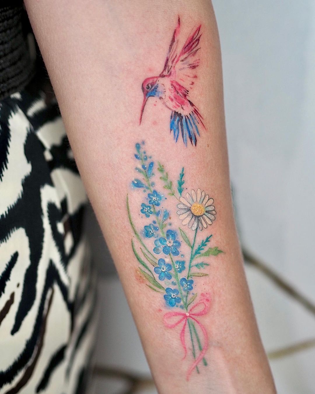 50 Flower Hummingbird Tattoo Designs  Ideas 2023 With meaning