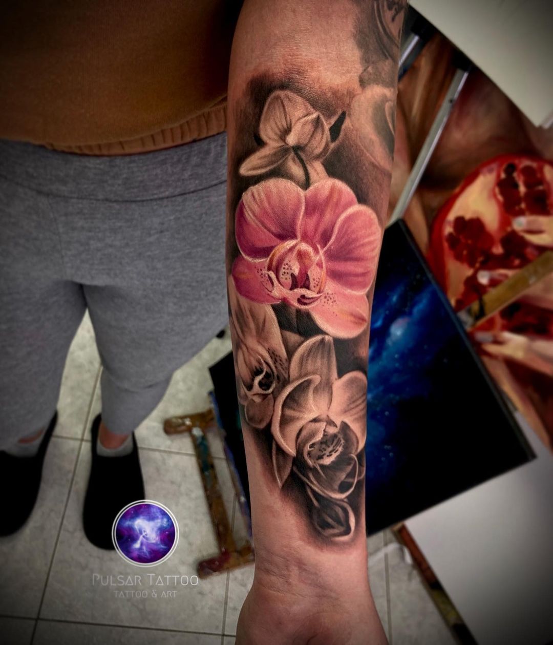 Hand poked orchid tattoo on the wrist Tattoo  Official Tumblr page for  Tattoofilter for Men and Women