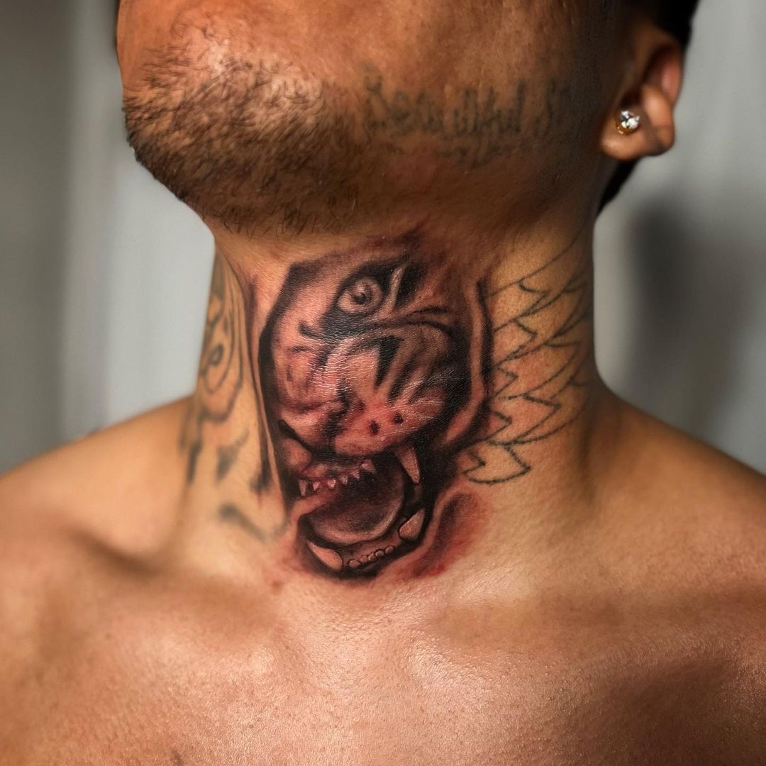 Make sure that you are very patient when it comes to this neck tattoo.