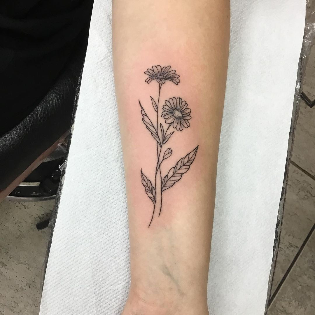 37 Bold Aster Flower Tattoo Designs  Ideas  Tattoo Glee