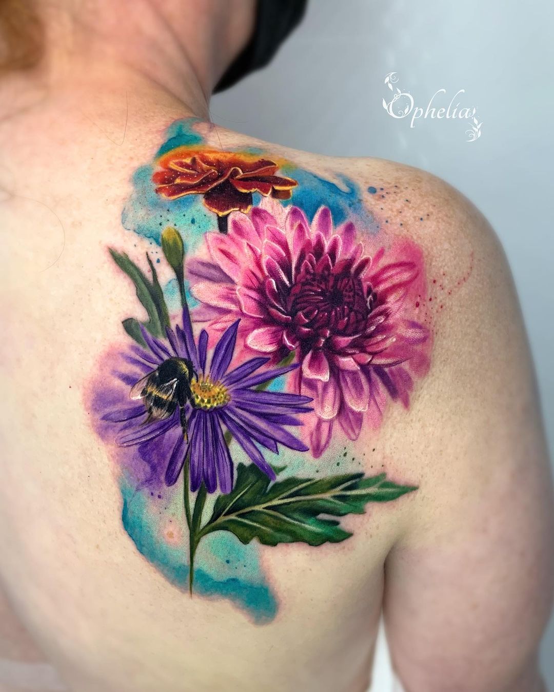 30+ Aster Flower Tattoos: Meaning & Trending Ideas for 2022 - 100 Tattoos
