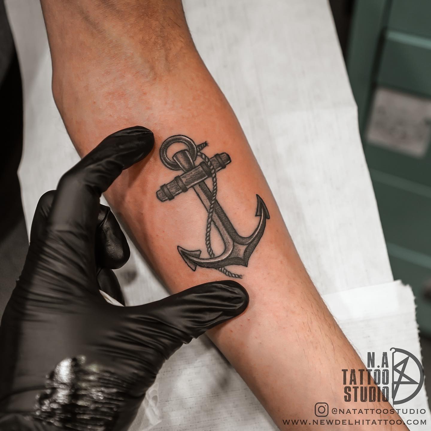 Tattoo uploaded by Brian Kilby • Anchor tattoo on my wrist #anchor #wrist  #wristtatoo #black #simple #initials • Tattoodo