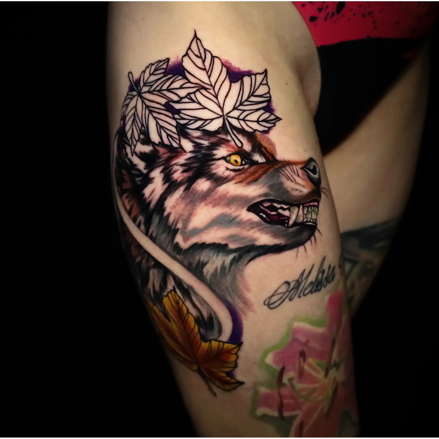 This wolf tattoo will take 3-5 hours to do.