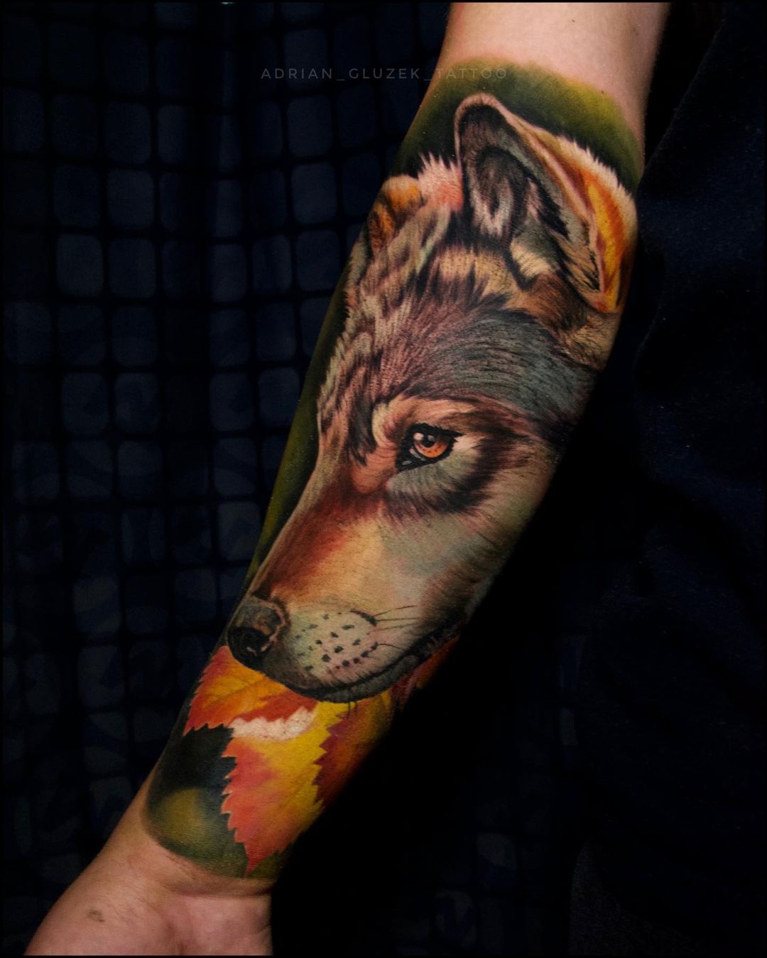 An excellent wolf tattoo work. You can feel like you have a photograph on your arm which is taken from Nat Geo.