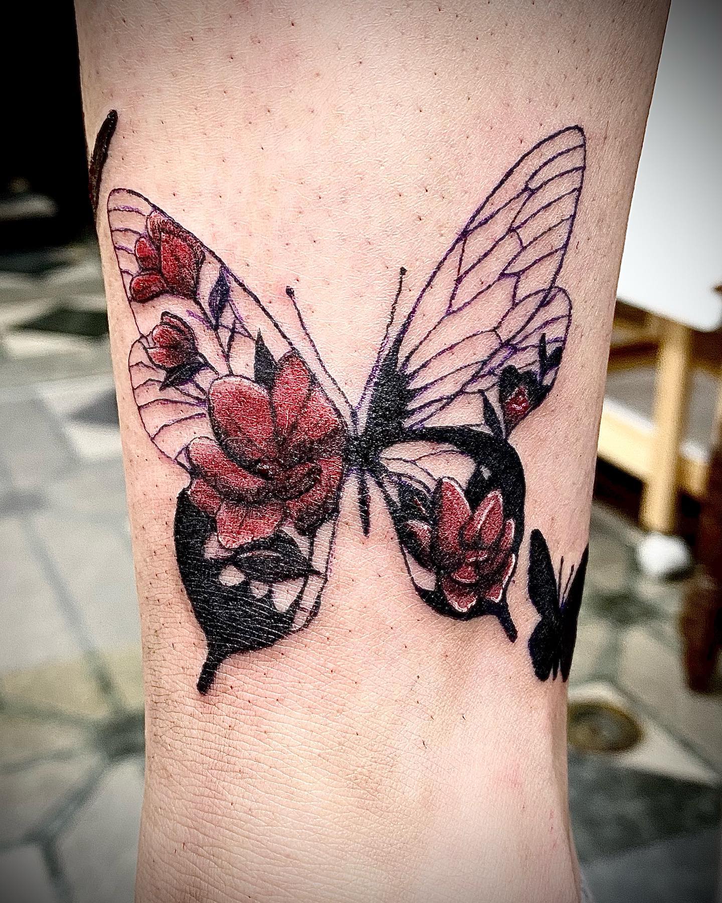 black and grey monarch butterfly tattoo  Bohemian Tattoo