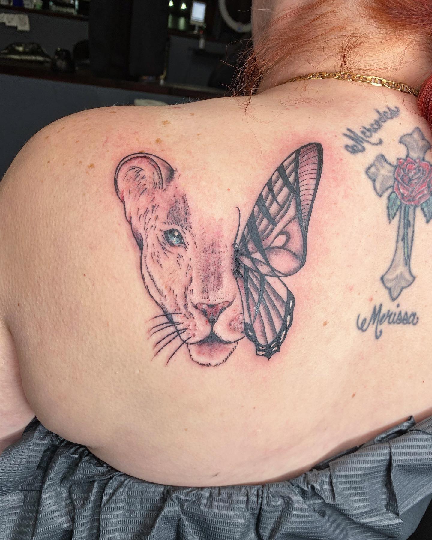 Butterfly kitty  Kitten tattoo Cat tattoo designs Cat tattoo