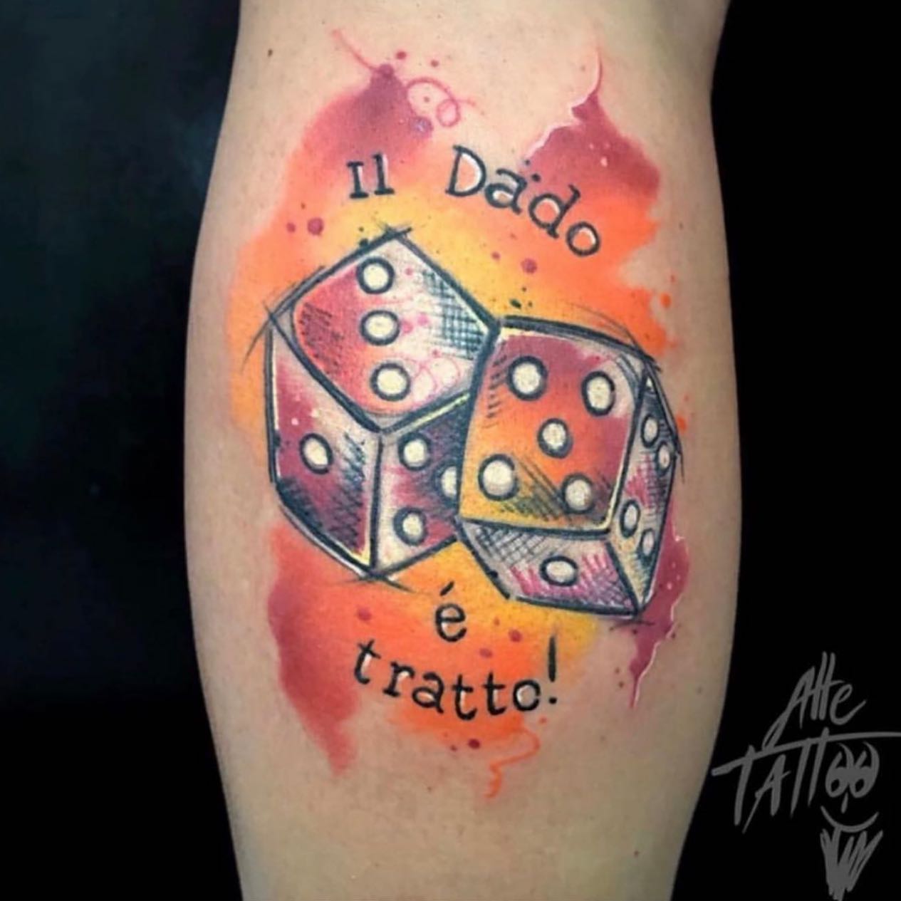 75 Delightful Dice Tattoos