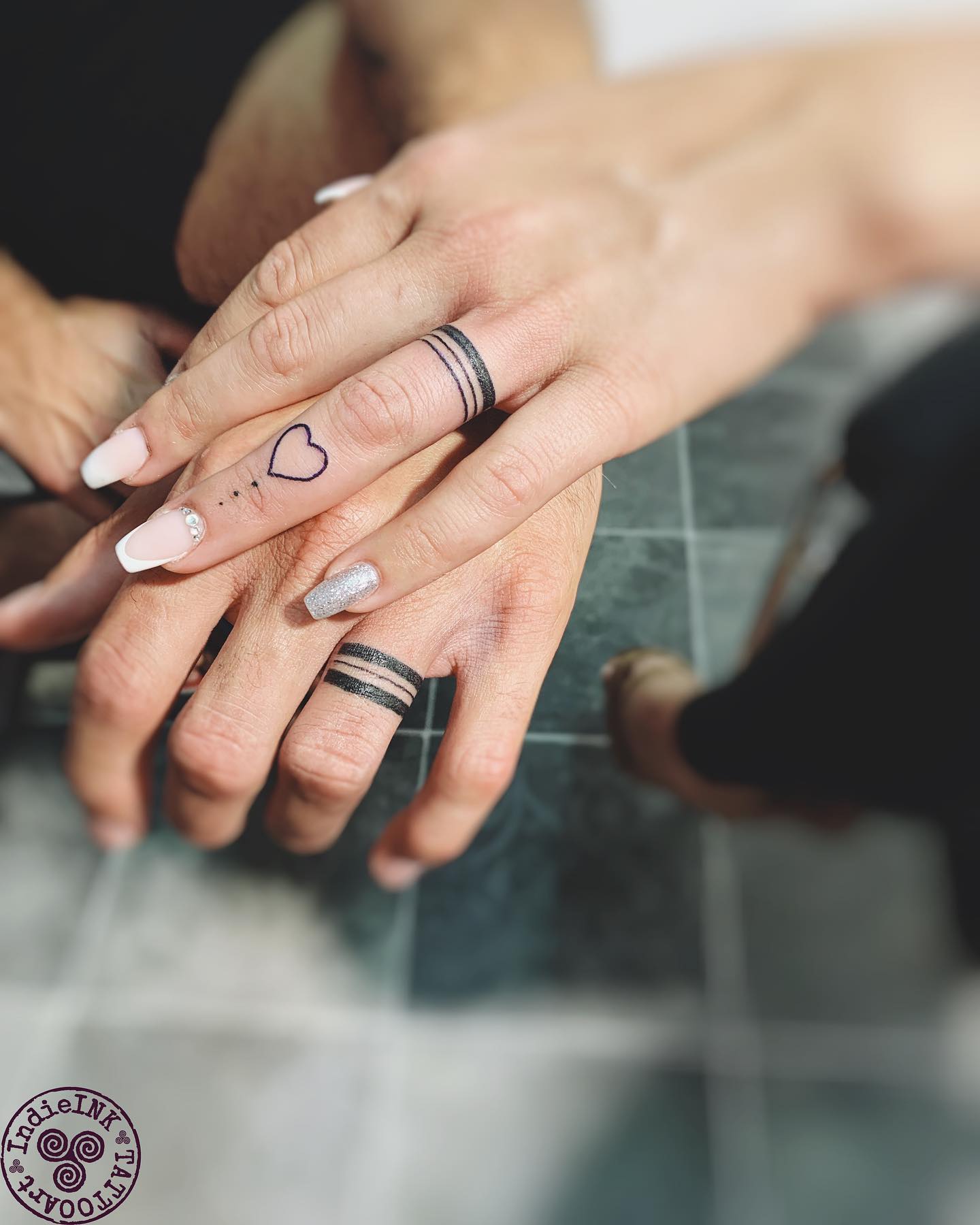 21 Wedding Band Tattoo Ideas Instead Of A Ring  TattooGlee  Wedding  band tattoo Wedding ring finger tattoos Wedding finger tattoos