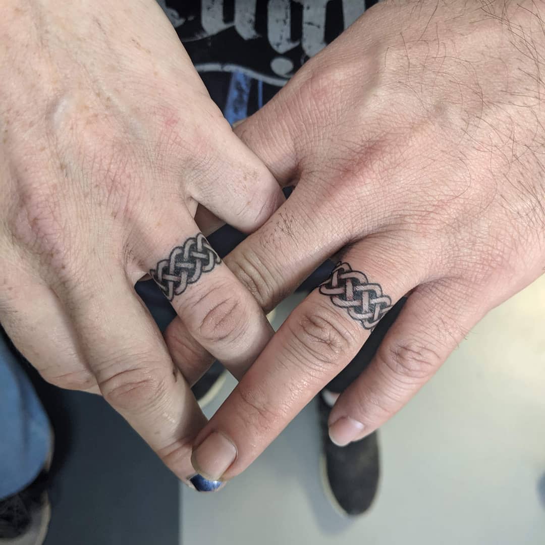 Actuator Gezichtsveld Sportman 30+ Unisex Wedding Ring Tattoos for Couples - 100 Tattoos