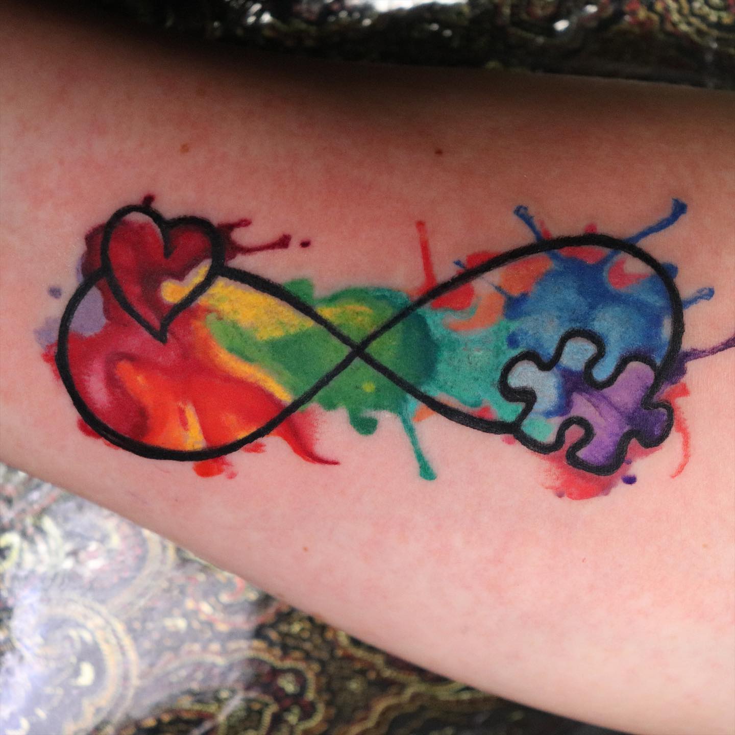 Whether your loved one may have autism or not, why not show them that you plan on loving them forever and endlessly with this infinity tattoo?