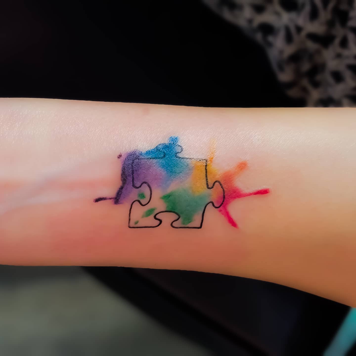 Small and colorful, this tattoo will take you less than one hour to get.