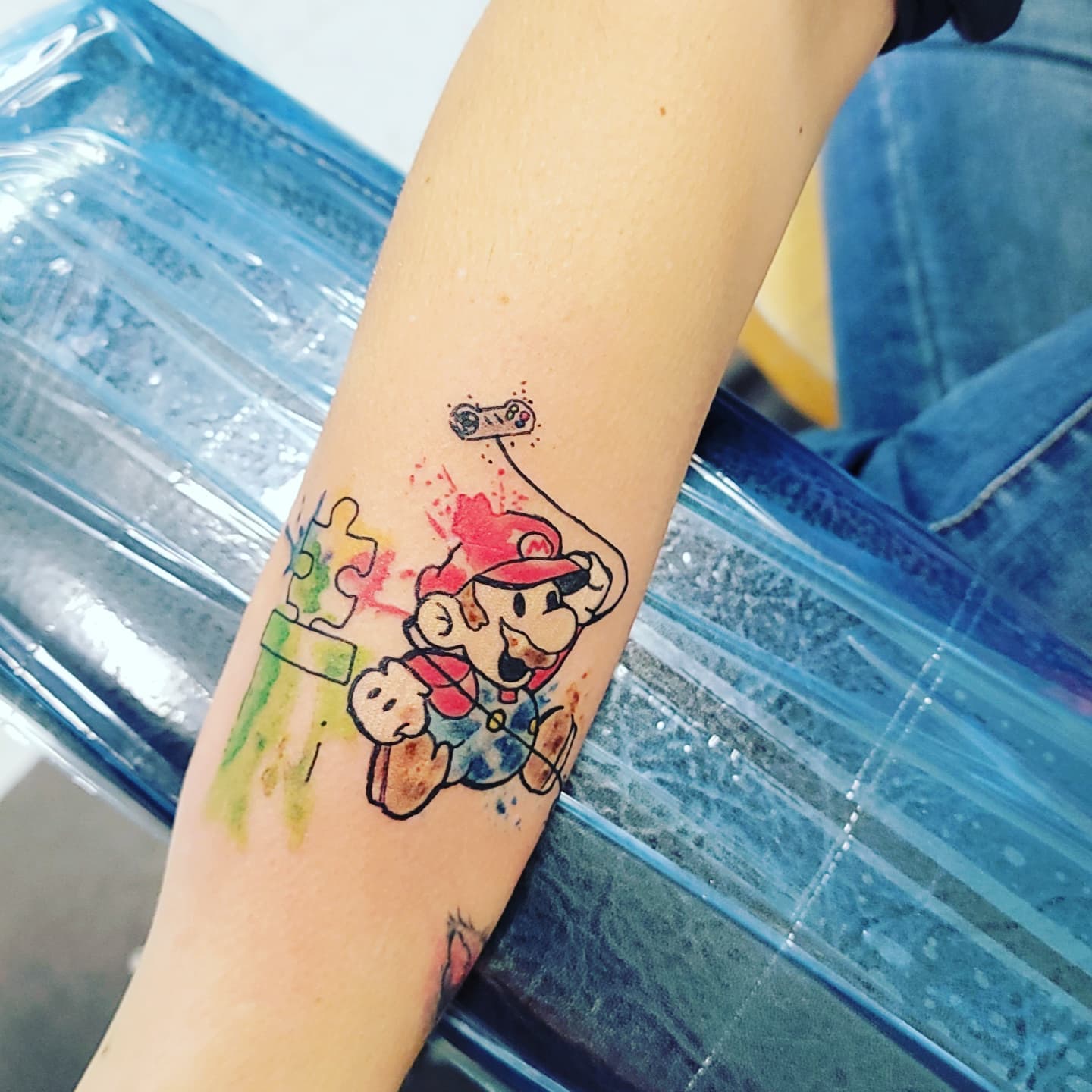 A funny take on this autism tattoo that you can do with your favorite Mario character! If your kids love cartoons or games consider this idea.