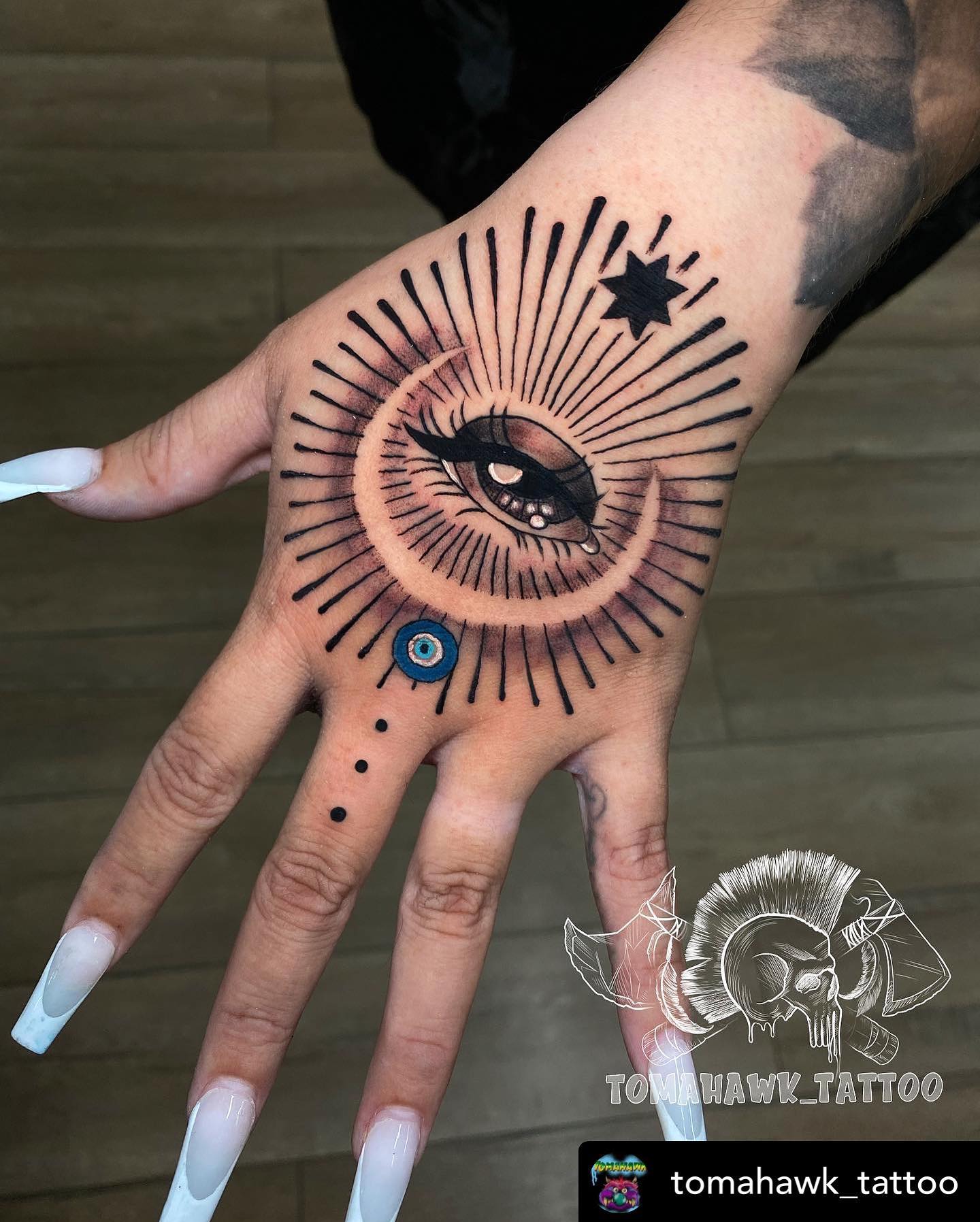 Manx Tattoo  Body Piercing  Another hand banger nice bold to hold all  seeing eye design Have a great weekend tattooed by Simon   Facebook