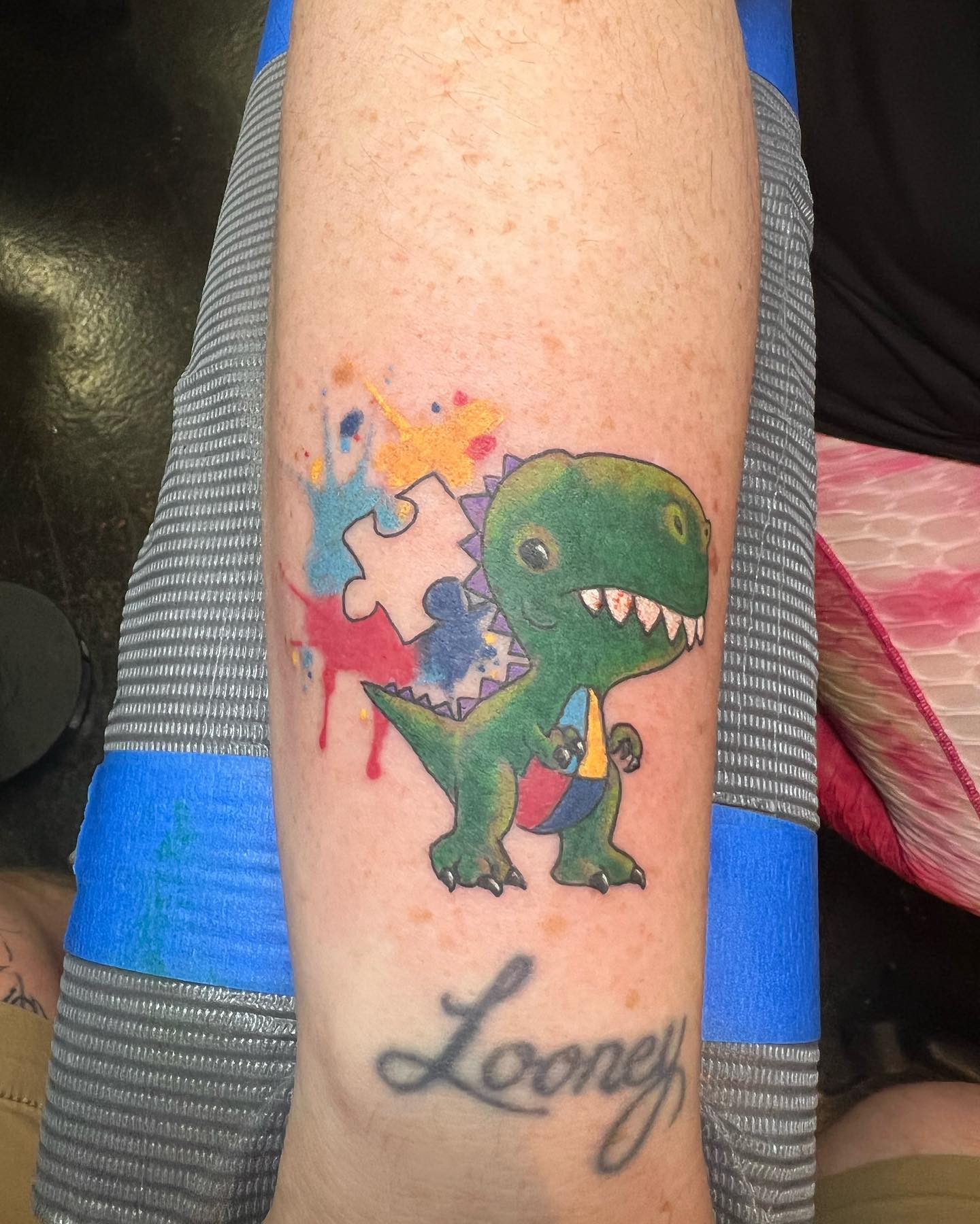 This autism tattoo shows your love and closeness to your kid who may have autism, perfect for caring parents.