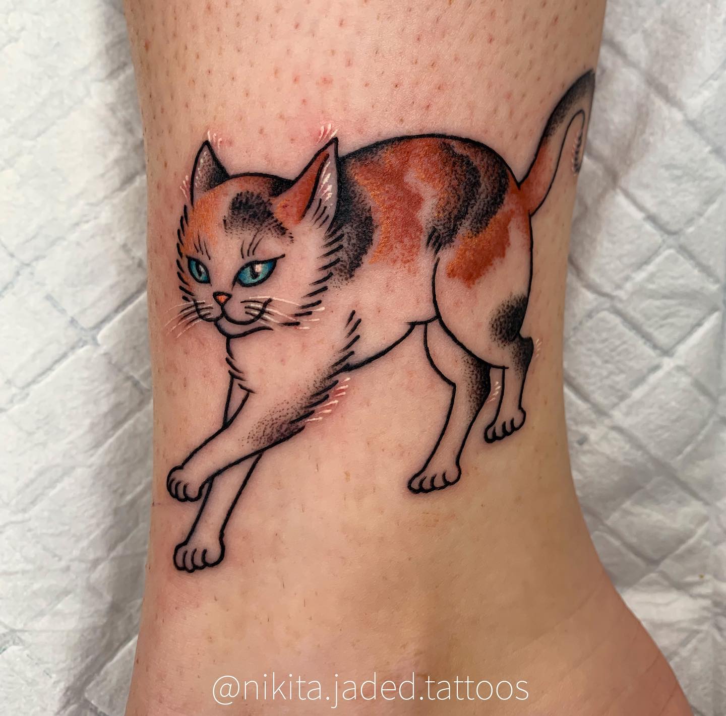 Show your pet that you really love him or her by getting an ankle tattoo on their face. This sweet and cute design will look amazing and is a personal option to go for.