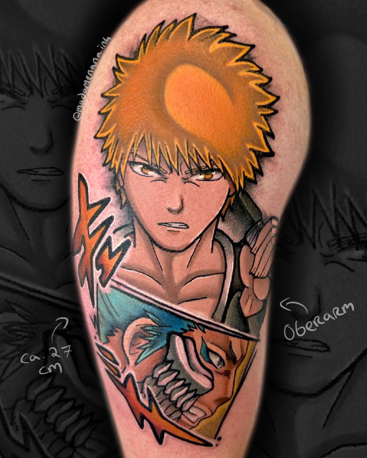 Whooooo Ichigo Hollow  Artist Credit rizztattoo  anime animegirl  animeboy an  Tatuagem de bleach Boas ideias para tatuagem Inspiração  para tatuagem