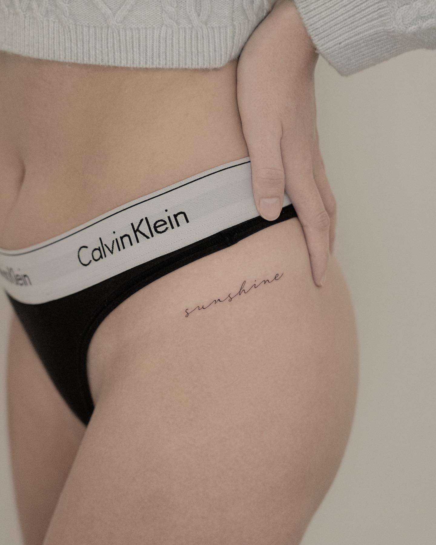 Go for just a one-word tattoo as your hip creation. Women who enjoy smaller and seamless designs plus those who are super picky with their ideas will like this concept.