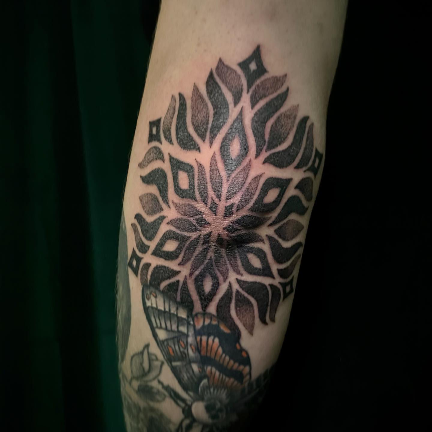 This elbow tattoo is covered in all the little details and is often worn by those who fancy precision. Go for a tree of life and let the world see how methodical and logical you are.