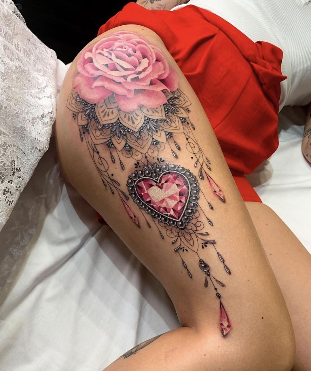 Some women love the power of mandalas and unique creations. If you’re a picky person who likes giant and detail-oriented ideas, this will suit you. Heads up wince this tattoo can be quite pricey to go for.