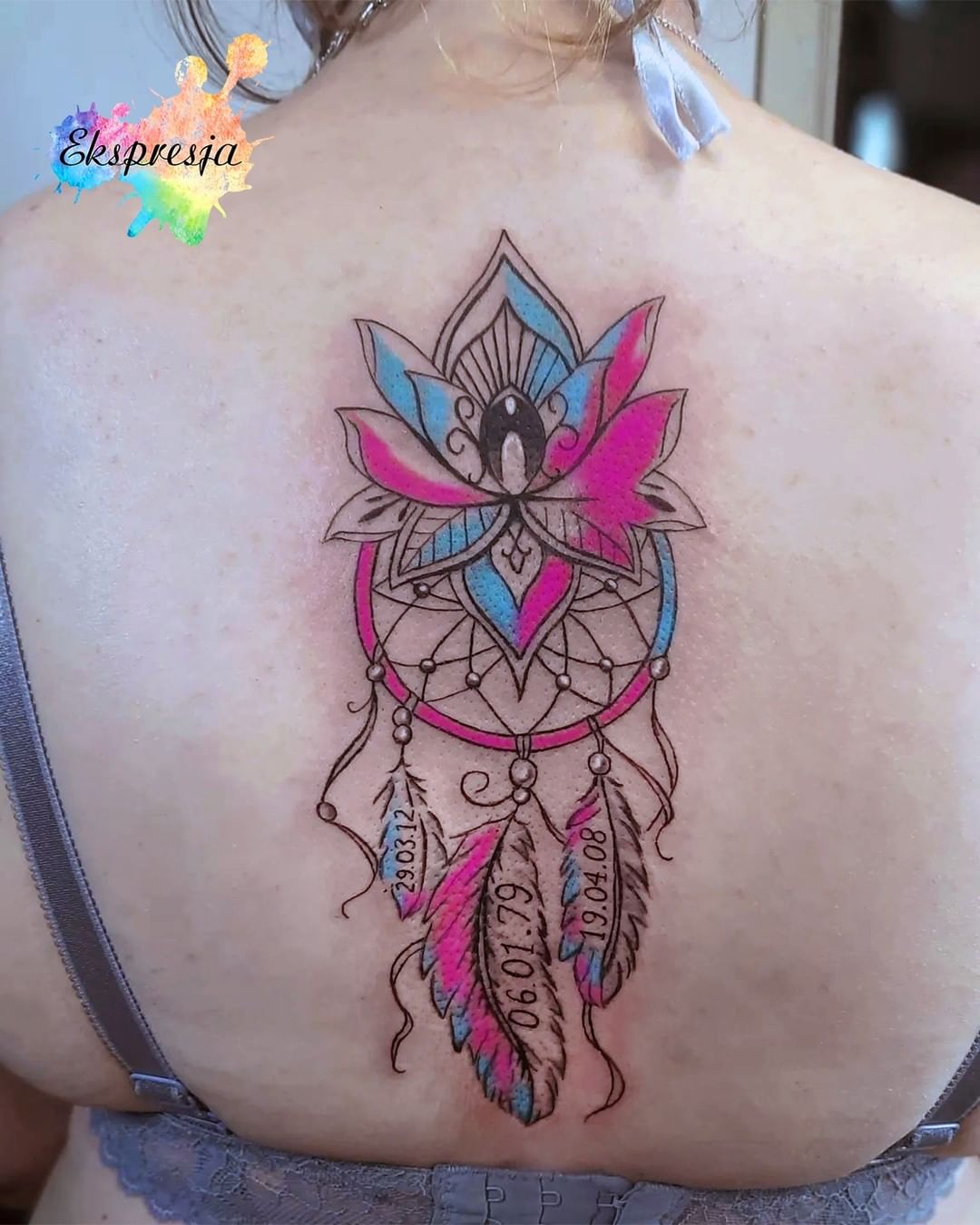 If you’re someone who likes tribal elements this tattoo will suit you. It will show your love for patterns and different colors, along with your retro boho side!