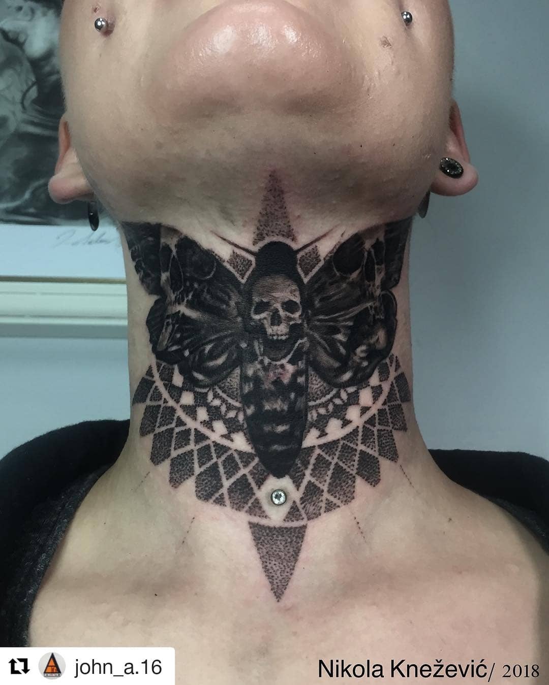 Show that you’re stronger than ever before with this giant neck tattoo. It is a fierce design that can be worn by those who fancy big and bold elements. If you’re someone who likes to look dominant and you’re always growing in any way, shape, or form, this will intrigue you.