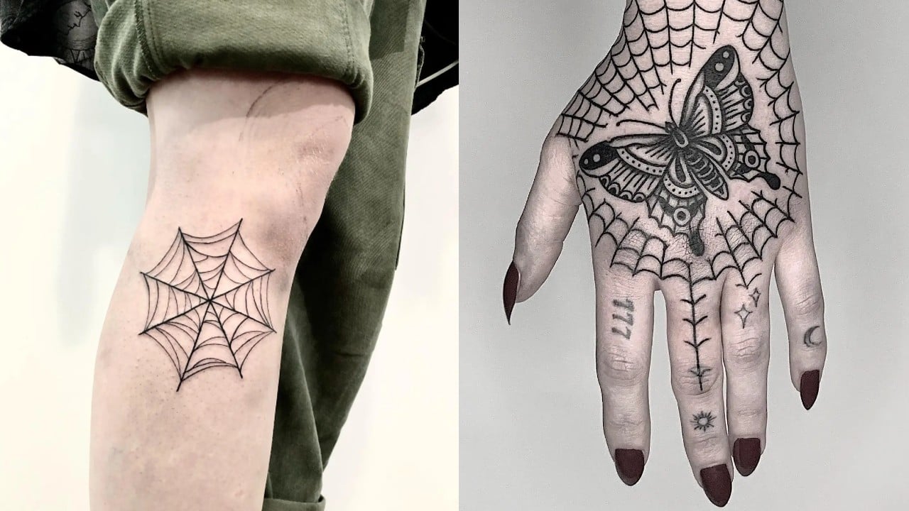 Cobweb tattoo designs
