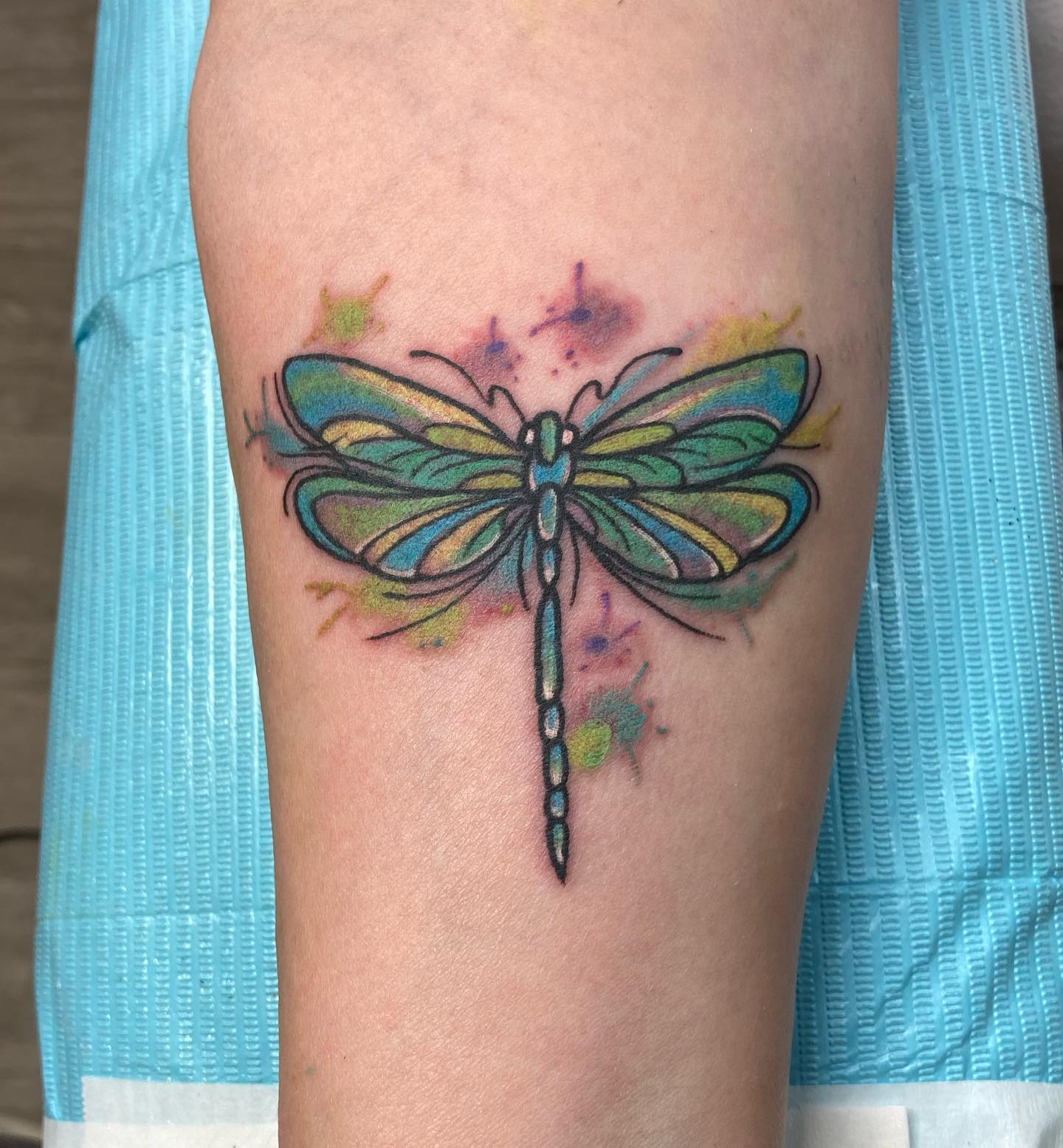 Beautiful bright dragonfly Style Realistic Color Blue Tags 3D  Popular Amazing  Dragonfly tattoo design Watercolor dragonfly tattoo Dragonfly  tattoo