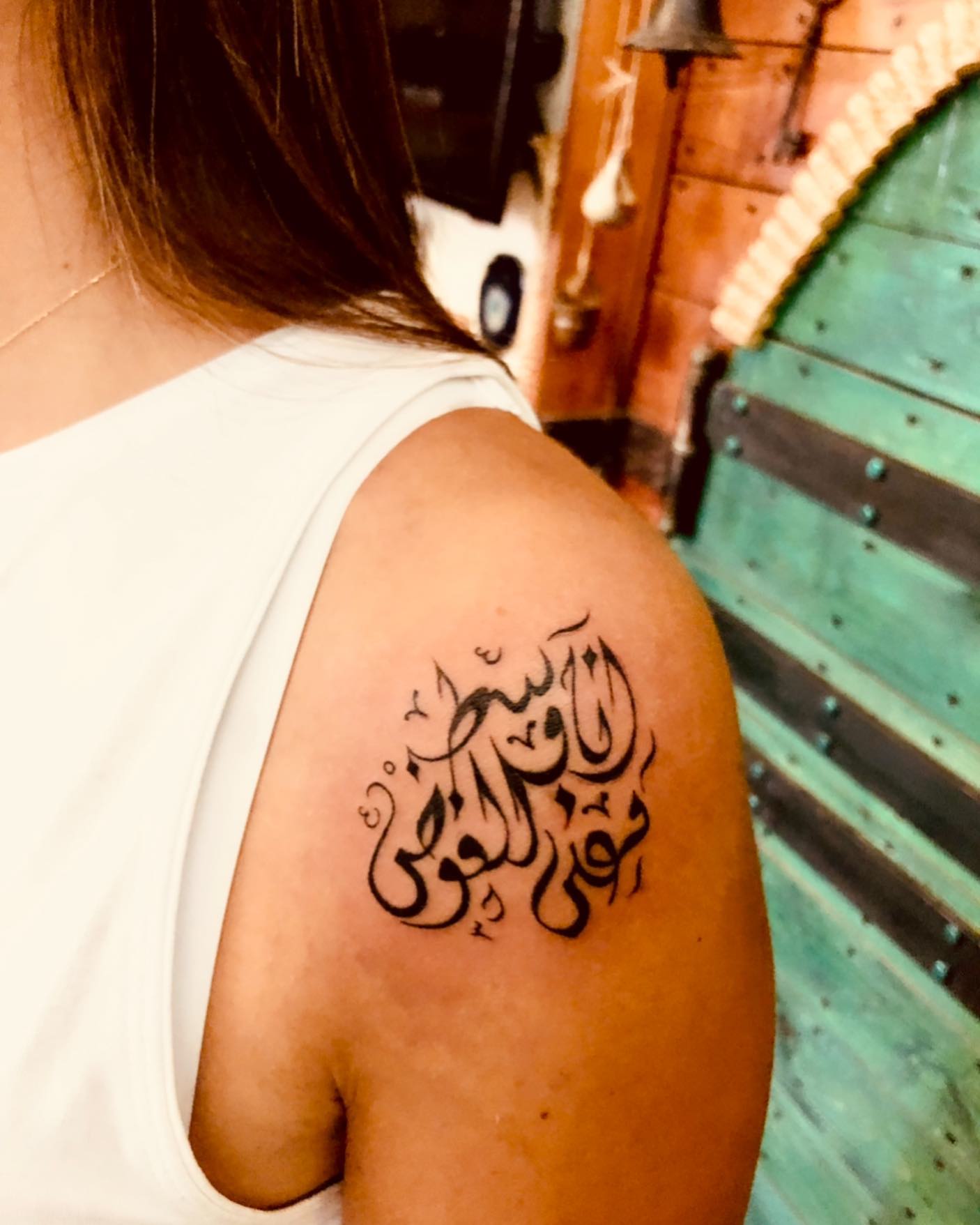 Here is an another Arabic calligraphy tattoo to give it a try. You can also get its smaller one if you like smaller tattoos.
