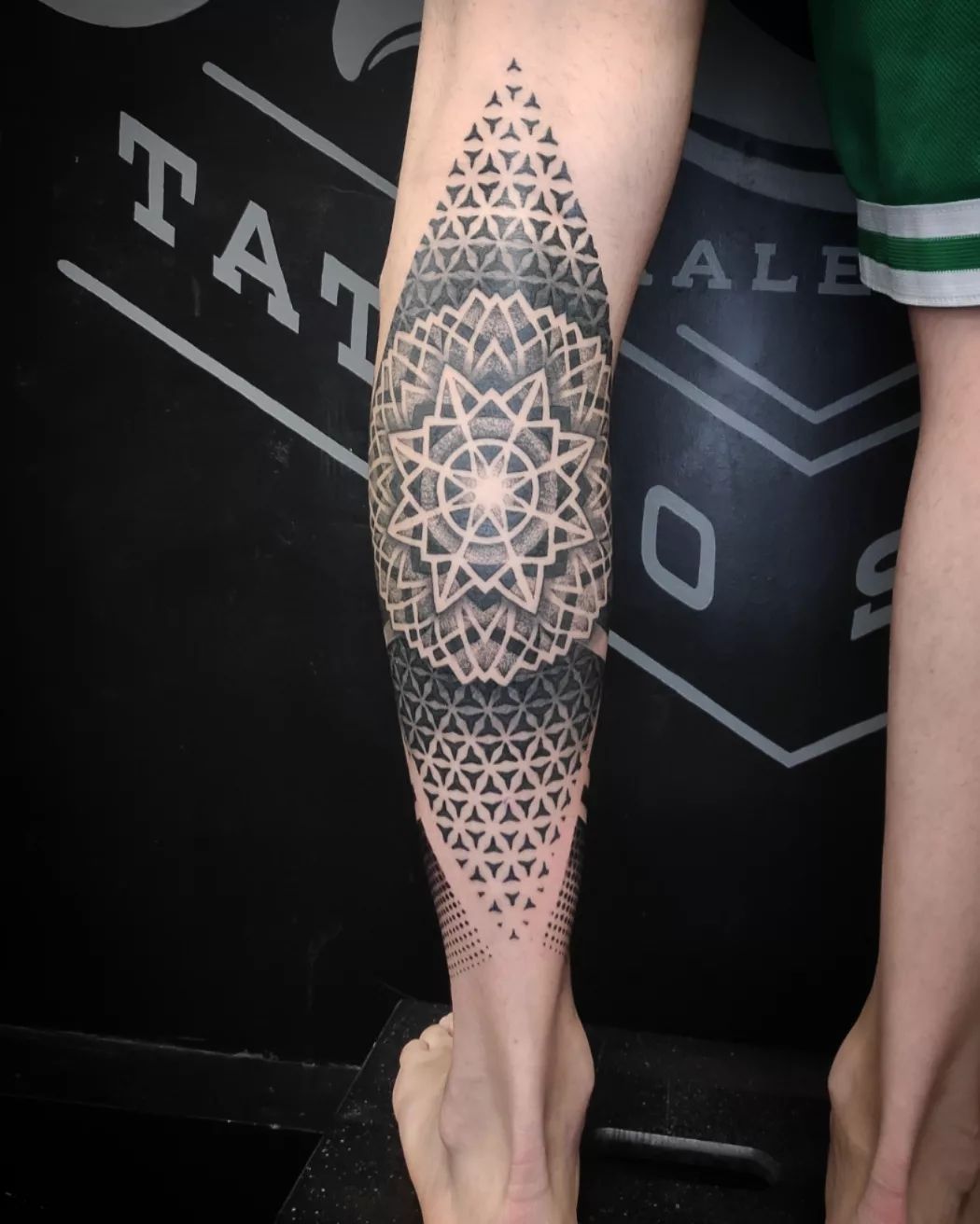 A fabulous symmetrical mandala tattoo symbolize that everything is in order in the universe. Isn't it a powerful meaning?