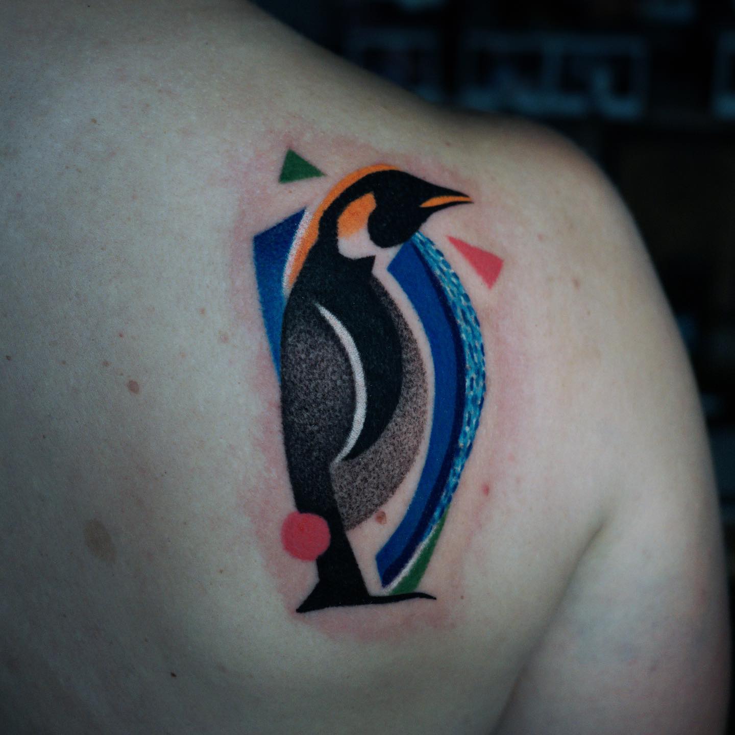 You don't have to get a realistic penguin to look gorgeous. Abstract tattoos are quite nice, so why not applying it with on a penguin?