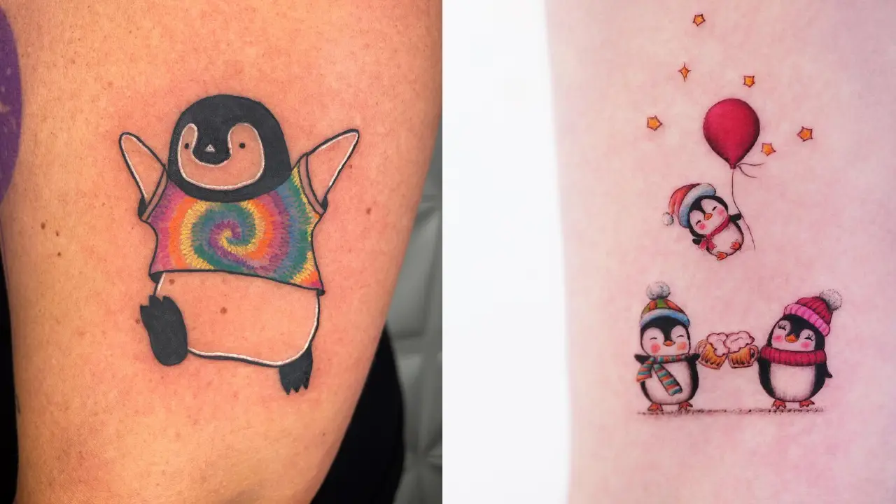 30+ Penguin Tattoo Design Ideas That Are Cute and Meaningful - 100 Tattoos