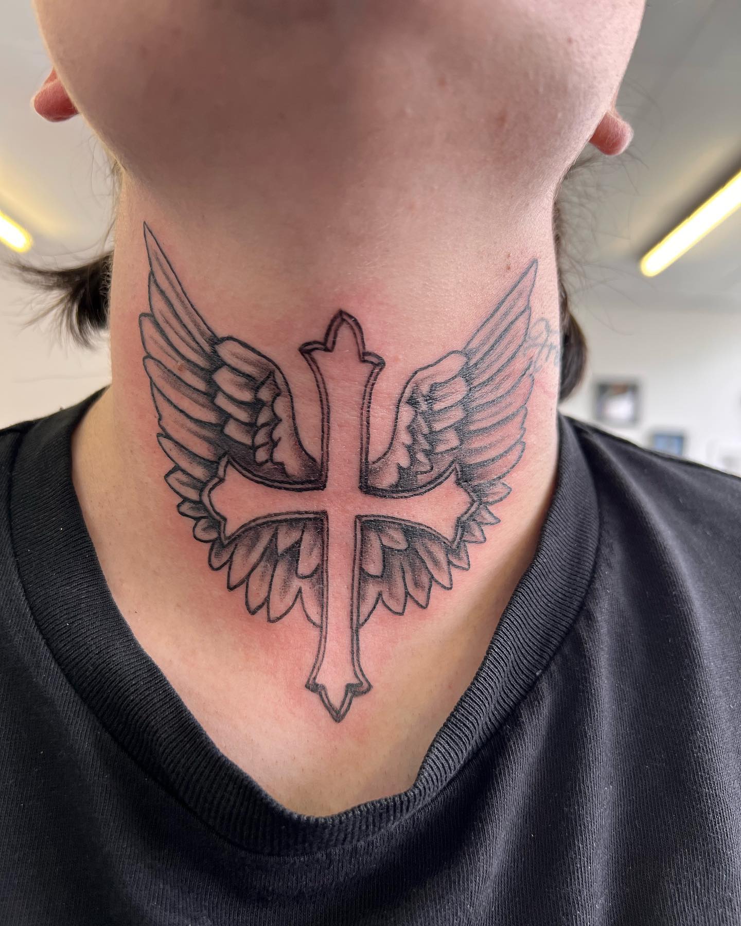 Cross is a great design for Christians when it comes to getting a tattoo. Especially, if that cross is combined with wings that symbolize the eternity, it will be a nice piece of art. Show your faithfulness with this tattoo.