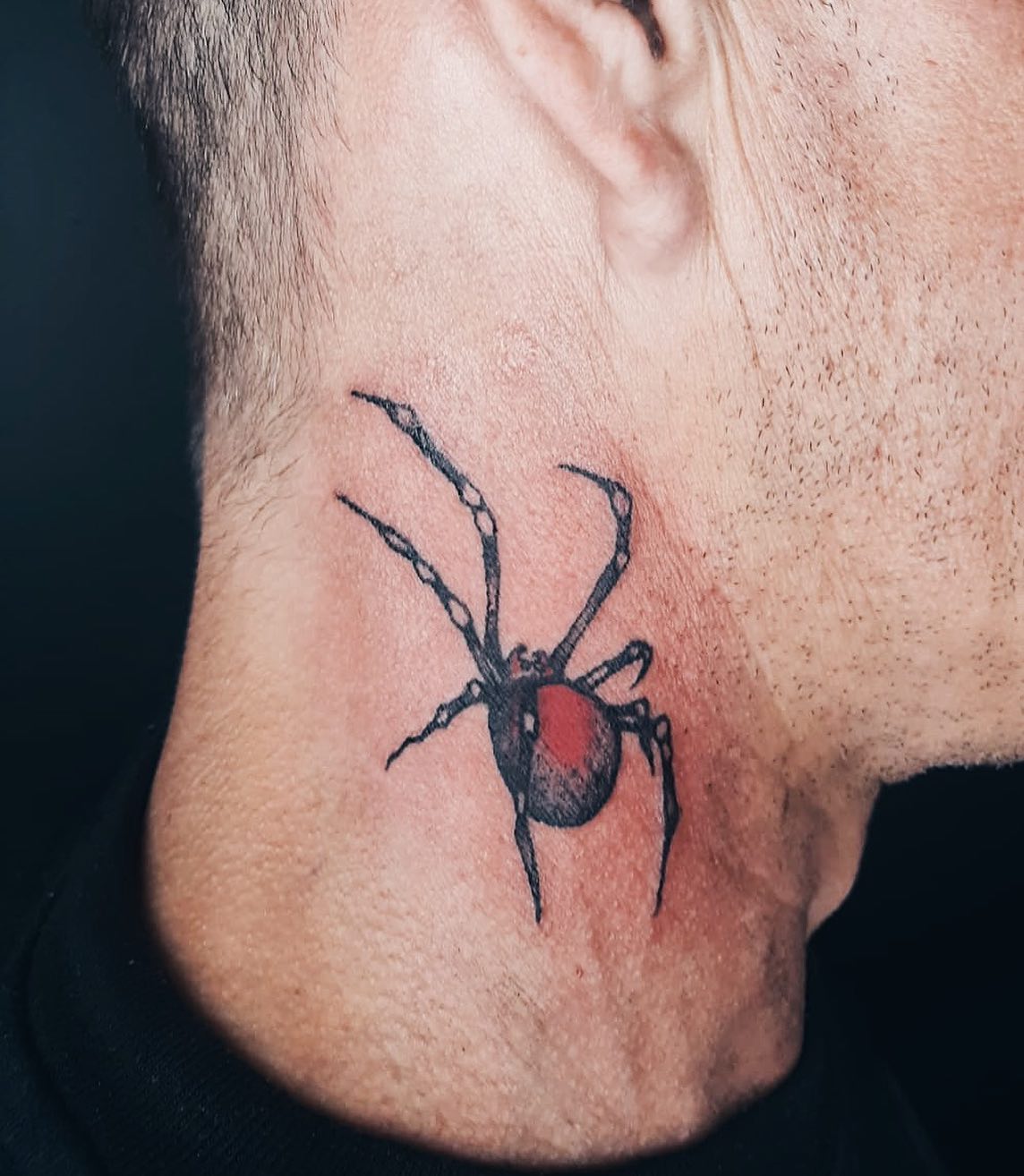 Depending on the location of tattoo, its meaning can change. If a spider is located on your throat, it may mean that you are so powerful and brave enough to try something new. Go for it if you are bold enough.