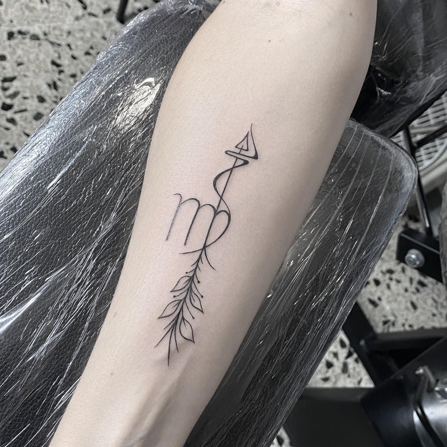Arrows are tools that were used for protection from harm, so why don't you get a tattoo of it with your zodiac sign? They are there to protect you all the time.