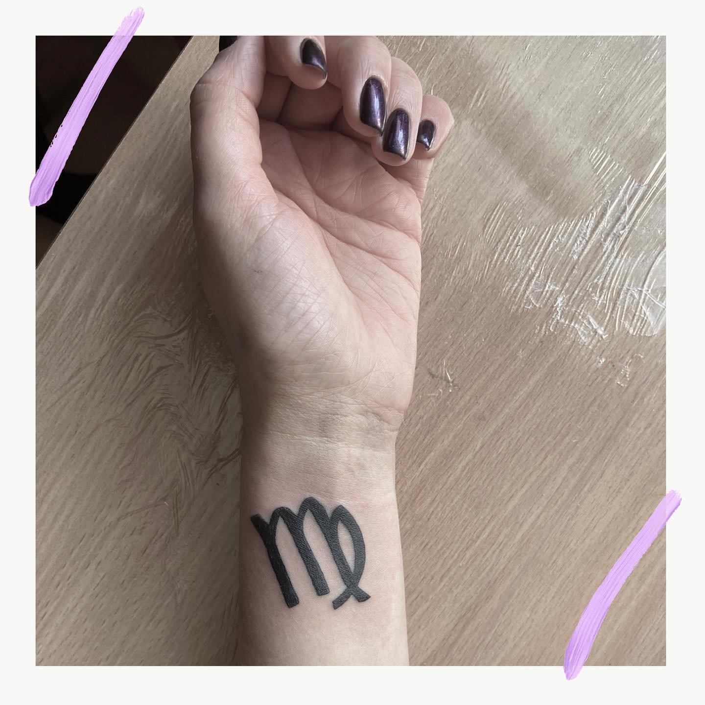 If you want to get a Virgo sign tattoo that looks simple but eye-catching at the same time, this design will satisfy your demands to the fullest.